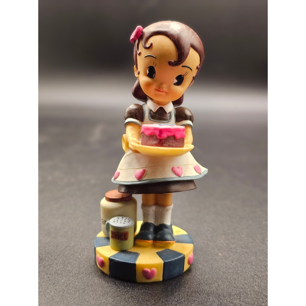 Demdaco Expressions Love For You With Love Figurine 2002 BakerGirl Cake Heart XX